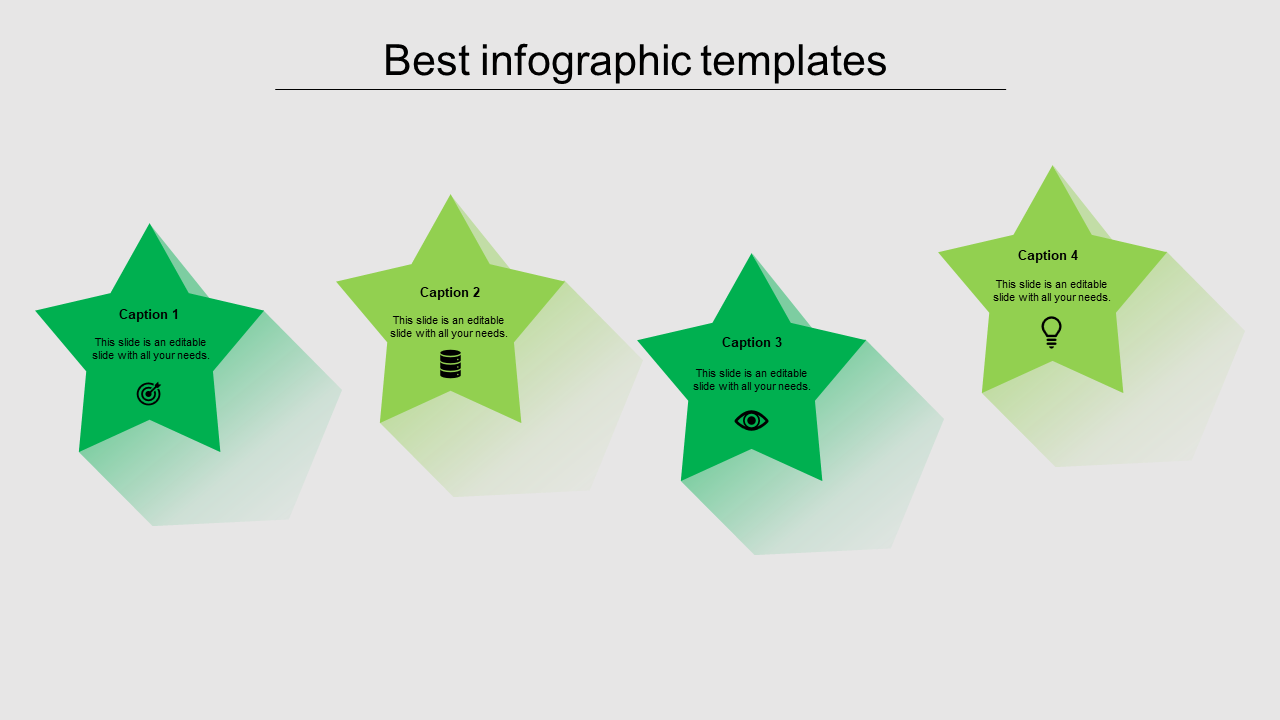 Best Infographics PowerPoint Template With Green Color